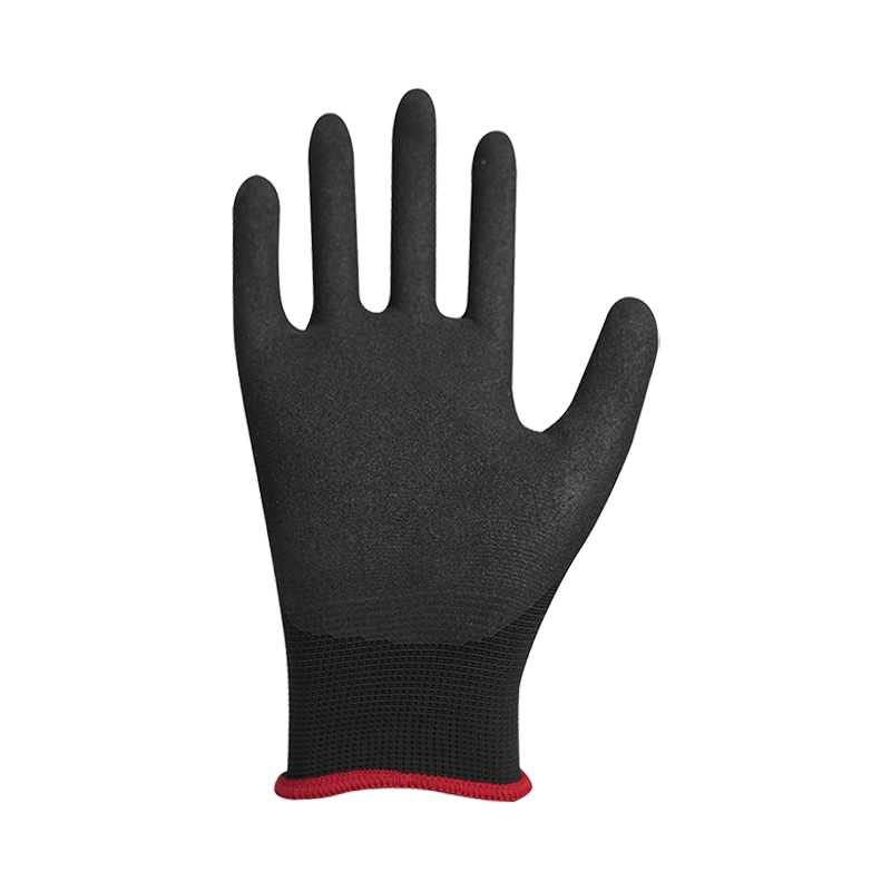 Kumlu nitril kaplamalı 13G polyester astar