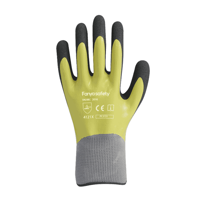 Kumlu nitril çift kaplamalı 13G polyester astar